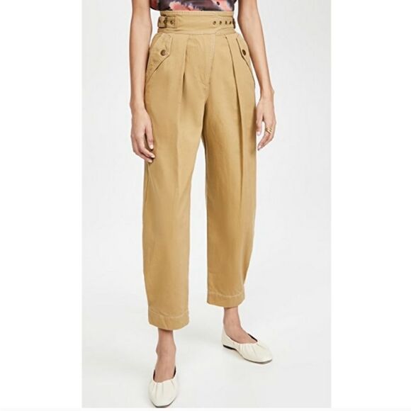 ULLA JOHNSON DUNE HIGH WAISTED TAPERED TROUSER SIZE 0 - Picture 1 of 12